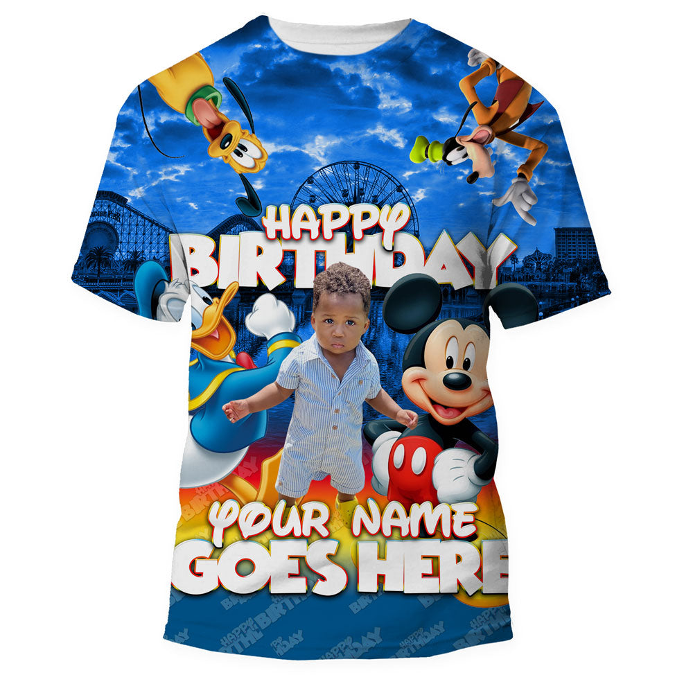 Custom Birthday 3D Full Front Tee
