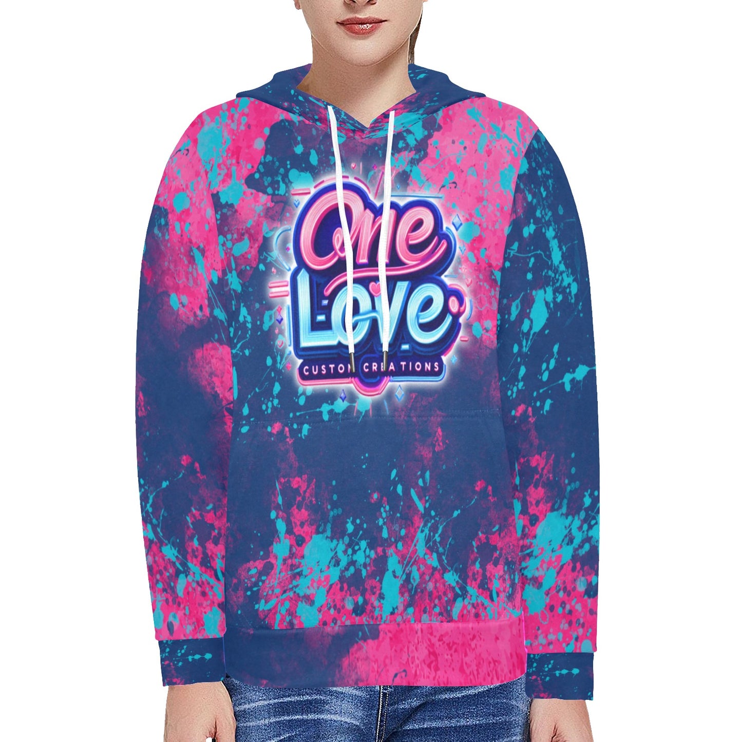 One Love Hoodie Women's Long Sleeve Fleece Hoodie